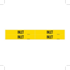 Brady B-946 Black on Yellow Vinyl Self-Adhesive Pipe Marker - 1 1/8 in Height - 3/4 in Character Height - 7 in Length - Printed Msg = INLET - 7165-4 - 754476-87705 - R. S. Hughes Company, Inc.