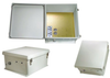 18x16x08 Fiberglass Reinf Polyester FRP Weatherproof Outdoor IP66 NEMA 4 Enclosure, 120-240 VAC Universal Outlet Mount PLT Gray - TEF181608-E00 - Transtector Systems, Inc.