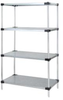 Solid Shelving, Starter Kit, 4Shelves; Shelving Unit Type Quantum Storage - 42AC6824 - Newark, An Avnet Company