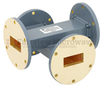 40 dB WR-137 Waveguide Crossguide Coupler with UG-344/U Round Cover Flange from 5.85 GHz to 8.2 GHz in Copper Alloy - FMWCP1073 - Fairview Microwave Inc.