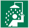 Brady B-302 Polyester Rectangle Green Eyewash & Shower Sign - 7 in Width x 7 in Height - Laminated - 88528 - 754476-88528 - R. S. Hughes Company, Inc.