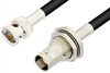 75 Ohm BNC Male to 75 Ohm BNC Female Bulkhead Cable 36 Inch Length Using 75 Ohm RG59 Coax, RoHS - PE33179LF-36 - Pasternack