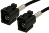 Black FAKRA Jack to FAKRA Jack Cable 12 Inch Length Using RG174 Coax - PE38750A-12 - Pasternack