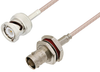 BNC Male to BNC Female Bulkhead Cable 48 Inch Length Using RG316 Coax - PE3C3446-48 - Pasternack