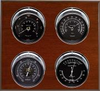4 Instrument Weather Station - Observer 2S, Chrome cases, Black dials, Mahogany panel -  - Maximum Weather Instruments