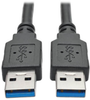 USB 3.0 SuperSpeed A/A Cable (M/M), Black, 6 ft. -- U320-006-BK - Image