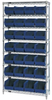 Open Wire Shelving, 8Shelves, 28Bin, Blu; Shelving Unit Type Quantum Storage - 44AC8436 - Newark, An Avnet Company