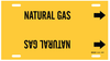 Brady B-915 Black on Yellow Plastic Strap-On Pipe Marker - 1 1/4 in Character Height - Printed Msg = NATURAL GAS with Right Arrow - 4097-F - 754476-47872 - R. S. Hughes Company, Inc.