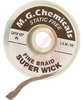 Desolder Braid; 5ftL x .125inW; fine braid Super Wick; static free;RMA type flux - 70125692 - Allied Electronics, Inc.