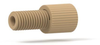Flangeless Nut Tefzel™ (ETFE), 1/4-28 Flat-Bottom, for 1/16