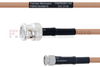 BNC Male to SMA Male MIL-DTL-17 Cable M17/128-RG400 Coax in 200 cm - FMHR0061-200CM - Fairview Microwave Inc.