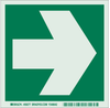Brady Bradyglo B-324 Polyester Square Green Door, Gate & Pathway Sign - 6 in Width x 6 in Height - Glow in the Dark - 59277 - 754476-59277 - R. S. Hughes Company, Inc.