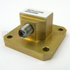 WR-62 to SMA Female Waveguide to Coax Adapter Square Cover Standard with 12.4 GHz to 18 GHz Ku Band in Aluminum - 62AC206 - Fairview Microwave Inc.