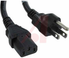 Power Cord, Detachable; 10 A; Plug; SJT; 2 m; 0.315 in. (Nom.); 1250 W; 125 V - 70115990 - Allied Electronics, Inc.