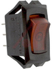 Switch, Rocker, SPST, ON/OFF, Lighted, BLACK WITH RED Actuator -- 70207303