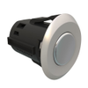 Point Coat Hook, Snap-in, Oval Perpendicular Chrome Flange, Black Hook - MP-07-113-25-1 - Southco