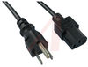 Power Cord; 7Ft,6in; 10 A; C13 Plug; NEMA 515 Plug; SVT cord type - 70133282 - Allied Electronics, Inc.