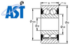 Ball and Roller Bearings - 5311-2RS - AST Bearings LLC