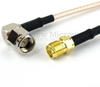 RA SMA Male (Plug) to SMA Female (Jack) Cable M17/113-RG316 Coax Up To 3 GHz, 1.35 VSWR in 48 Inch - FMC0413316-48 - Fairview Microwave Inc.