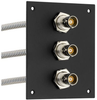 3 JACK PANEL INSERT BULKHEAD REAR MOUNT TRB 3 LUG NON ISOLATED BEND RELIEF SPRING JACK WITH 30-02002 LEAD 12