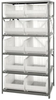 Open Shelving, 6Shelves, 10Bins, Clear; Shelving Unit Type Quantum Storage - 42AC9483 - Newark, An Avnet Company