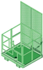 DBI-SALA Advanced Silver and Green Forklift Basket Davit Base - 840779-00604 -- 840779-00604