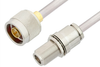 N Male to N Female Bulkhead Cable 12 Inch Length Using PE-SR401AL Coax - PE3993-12 - Pasternack
