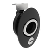 Push-to-Close Latch, Key Locking, 10-16mm  Door Thickness, Plastic Components with 316 Stainless Steel Handle, Black Body, Electropolished Handle - MP-03-110-550 - Southco