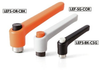 Plastic Clamp Lever, Female Screw - with Push Button -- LEFS-10-BK-CBK - Image