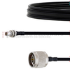 Slide-On BMA Plug Bulkhead to N Male Cable FM-SR141TBJ Coax in 60 Inch - FMCA1625-60 - Fairview Microwave Inc.