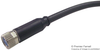 Sensor Cable, Amp, M8 Sensor Straight 4 Position Receptacle, Free / Stripped End, 1.5 M, 4.9 Ft Rohs Compliant Te Connectivity - 49Y4485 - Newark, An Avnet Company
