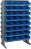 2 Side Sloped Rack, 16Shelves, 64Bin/blu; Shelving Unit Type Quantum Storage - 44AC6346 - Newark, An Avnet Company