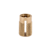 E-Z Press™ Threaded Insert for Plastic - Flush - Brass - 1/4-20 -- 240-4-BR - Image