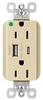 Usb Charger Rcpt, 2Port, 125V, Ivory; Product Range Legrand Pass & Seymour - 22AC2692 - Newark, An Avnet Company