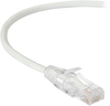 15FT White CAT6 Slim 28AWG Patch Cable 250MHz UTP CM Snagless - C6PC28-WH-15 - Black Box