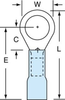 3M Scotchlok Blue Brazed Ring Terminal MH14-516R/SK - 1.1 in Length - 0.47 in Wide - 0.09 in Inside Diameter - 5/16 in Stud - 054007-06337 - R. S. Hughes Company, Inc.