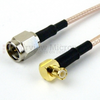 SMA Male (Plug) to RA MCX Plug (Male) Cable M17/113-RG316 Coax Up To 3 GHz, 1.35 VSWR in 24 Inch - FMC0217316-24 - Fairview Microwave Inc.