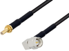 SSMB Jack Bulkhead to SMA Male Right Angle Cable 36 Inch Length Using LMR-100 Coax with HeatShrink, LF Solder - PE3W05737LF/HS-36 - Pasternack