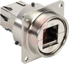 connector,metal circ,panel mount recept,4-hole square flange,rj45,nickel finish - 70026469 - Allied Electronics, Inc.