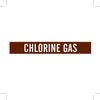 Brady B-946 White on Brown Vinyl Self-Adhesive Pipe Marker - 2 1/4 in Height - 2 in Character Height - 14 in Length - Printed Msg = CHLORINE GAS - 7344-1 - 754473-67016 - R. S. Hughes Company, Inc.