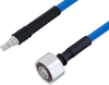 Plenum 4.1/9.5 Mini DIN Male to QMA Female Low PIM Cable 150 cm Length Using SPP-250-LLPL Coax , LF Solder - PE3C5860-150CM - Pasternack