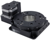 Motorized rotation stage, 360 degree rotation, 120 mm diameter, high speed, medium torque, motor up - RSB120AU-T3A - Zaber Technologies, Inc.