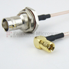 RA SMB Plug to BNC Female Bulkhead Cable RG-316 Coax in 12 Inch and RoHS - FMC2638315LF-12 - Fairview Microwave Inc.