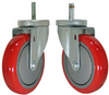 Stem Caster - Red/Gray Polyurethane Wheel - Model L3 - L3RG5X - Caster City, Inc.