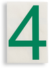 ToughStripe Die-Cut Green Letter 4 - 121874 - Brady Corporation