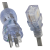 Kabelverbindung 16 A, North America, Medical, 3.0 m, Connector IEC C19, SJTW 3x14 AWG, transparent -- 0888.0221 - Image
