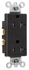 Duplex/Single Receptacle - TR26362-BK - Hubbell Wiring Device-Kellems