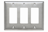 Decorator Openings, Three Gang, 302 Stainless Steel - SSJ263 - Legrand