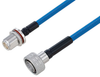 Plenum Snap-On 4.3-10 Male to N Female Bulkhead Low PIM Cable 200 cm Length Using SPP-250-LLPL Coax Using Times Microwave Parts - PE3C6226-200CM - Pasternack