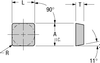 Positive Flat Top Square Insert - SPGN-422 - Greenleaf Corporation